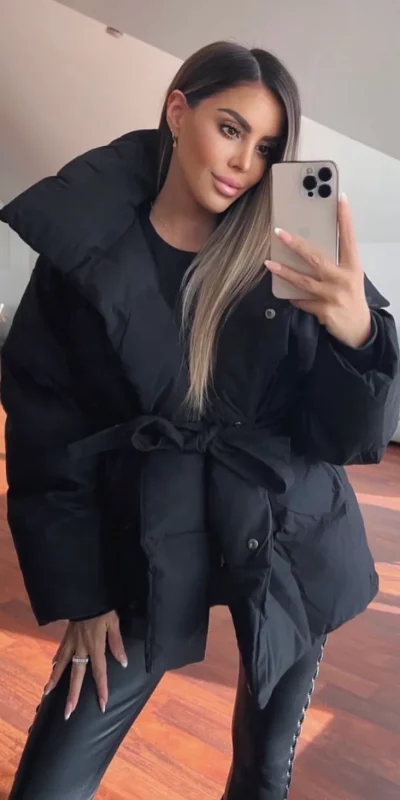 Doudoune Mila Courte avec Ceinture