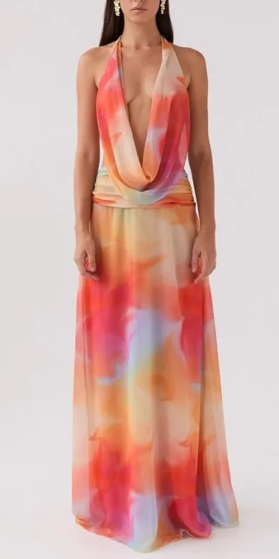 Robe Longue Décolletée Bénitier Dos Nu Havana