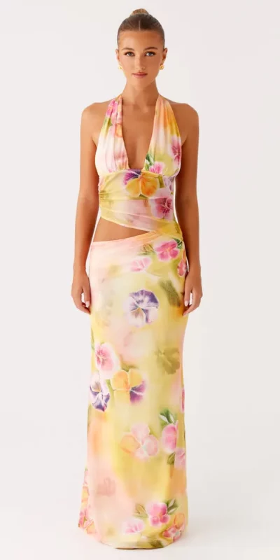 Robe Asymétrique Avec Décolleté Plongeant Gilda