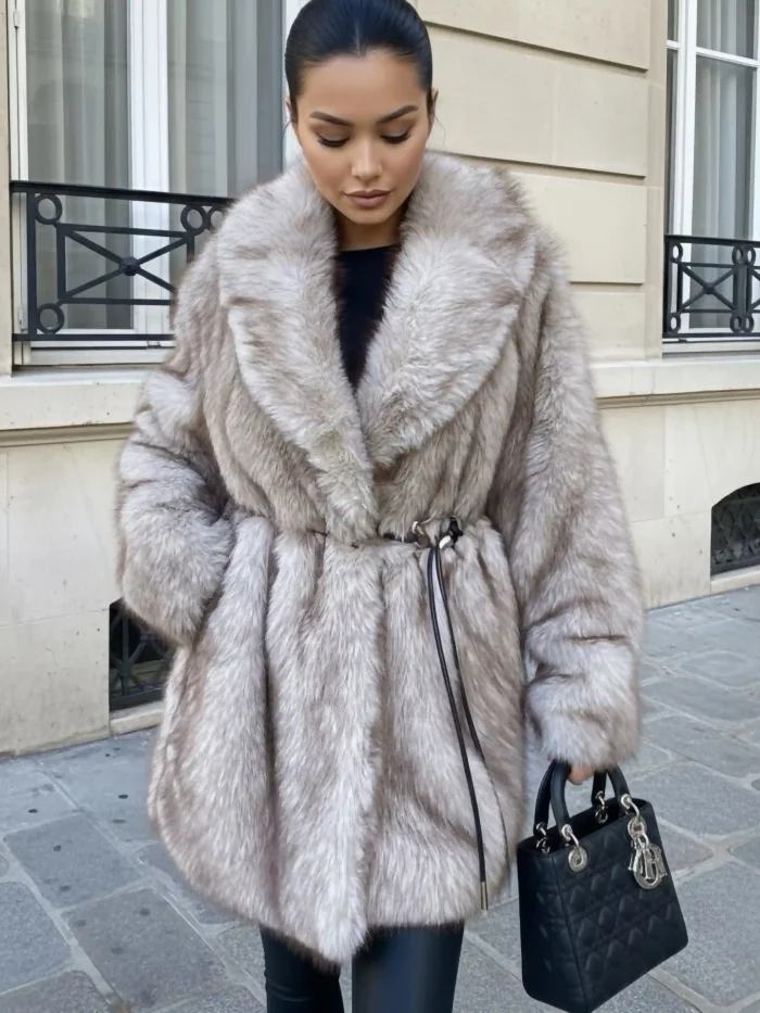 Fourrure Chic Ceinturée Johana