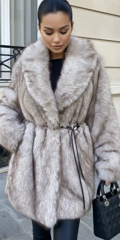 Fourrure Chic Ceinturée Johana
