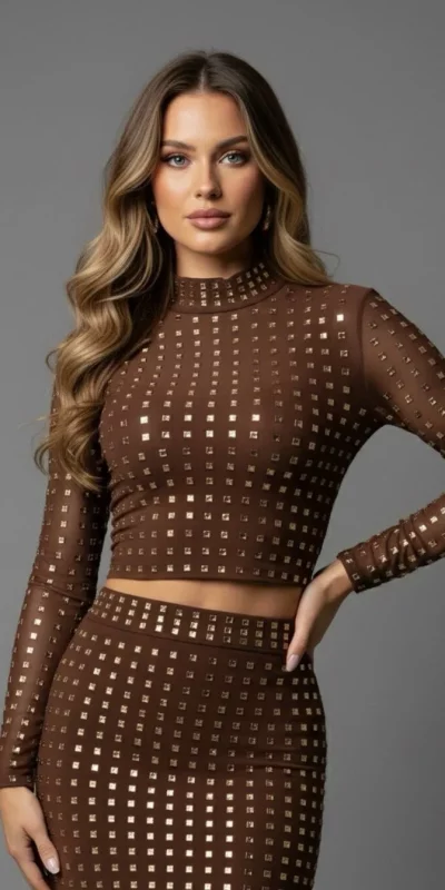 Haut À Strasses Emma Manches Longues